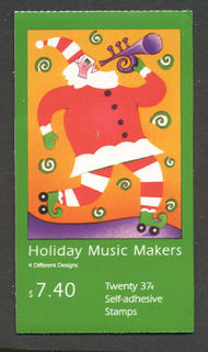 3825-8 37c Holiday Music Vending Booklet 3825-8vb
