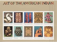 3873 37c American Indian Art F-VF Mint NH sheet of 10 3873sh