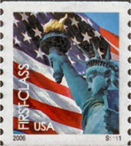 3967 (39c) Liberty and Flag WA Die Cut 9.75 Used Single 3967used