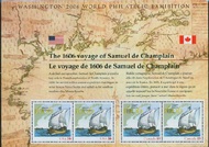 4074 39c Samuel de Champlain Souvenir Sheet F-VF Mint NH 4074ss