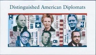 4076 39c Distinguished American Diplomats Souvenir Sheet F-VF NH 4076ss