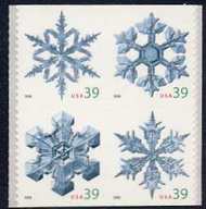 4105-8 39c Snowflakes F-VF Mint NH 4105NH