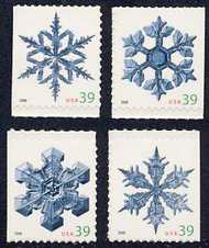 4113-6 39c Snowflakes from ATM Set of 4 Mint Singles 4113-6sg