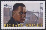 4386 61c Richard Wright F-VF NH Plate Block of 4 4387pb