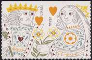 4404-05 44c King-Queen of Hearts F-VF NH Convertible Booklet of  4405a