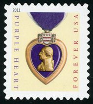 4529 Forever  Purple Heart Mint NH Plate Block 4529pb