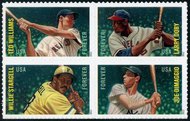 4694-7 Forever Baseball All-Stars Mint Plate Block of 4   4694-7pb