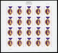 4704 Forever Purple Heart Self Adhesive (2012) Sheet of 20 4704sh