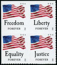 4706-9 Forever Four Flags MNH Singles from ATM Booklet 4706nh