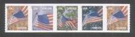 4770-73 Forever Flag For All Seasons APU Mint NH PNC of 5 4770pnc