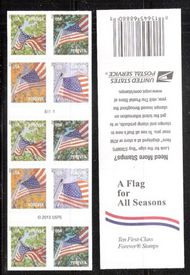 4785f Forever Flag For All Seasons SSP Booklet of 10 4785f