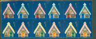 4820a Forever Gingerbread Houses Mint Double Sided Booklet of 20 4820a