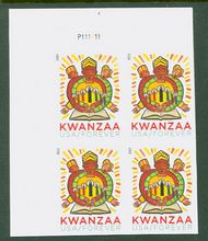 4845i Forever Kwanzaa Mint NH Imperf Plate Block 4845ipb