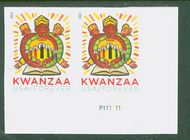 4845i Forever Kwanzaa Mint NH Horizontal Imperf Pair 4845ihpr