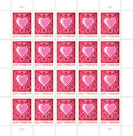 4847 Forever Love, Cut Paper Heart Sheet of 20 4847sh