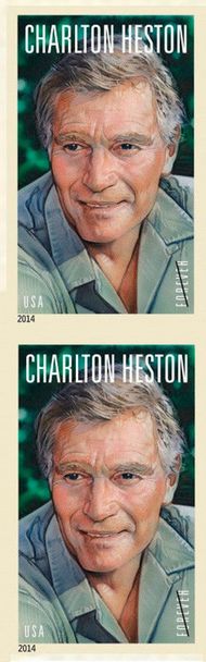 4892i Forever Charlton Heston Mint NH Vertical Pair Imperf 4892ivpr