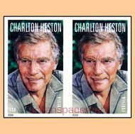 4892i Forever Charlton Heston Mint NH Horizontal Pair Imperf 4892ihp