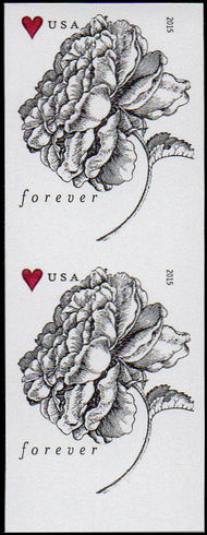 4959i Forever Vintage Rose Mint Imperf Vertical Pair 4959ivp