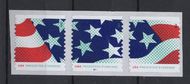 4961-63 (10c) Stars  Stripes Presort PNC Strip of 3 4963pnc3