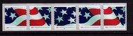 4961-63 (10c) Stars  Stripes Presort PNC Strip of 5 4963pnc5