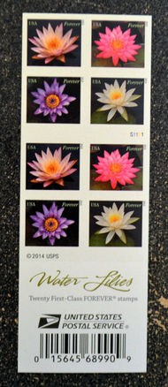 4967b Forever Water Lilies Mint Booklet of 20 4967b