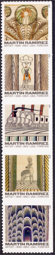 4968-72 Forever Martin Ramirez Mint Strip of 5 4968-72
