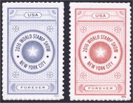 5062-63 Forever World Stamp Show NY-2016, Set of Two Mint  Singles 5062-3nh