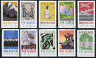 5180-89 Forever WPA Posters Set of 10 Used Singles 5180-9used