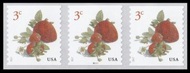 5201 3c Strawberries Coil Mint PNC of 3 5201pnc3