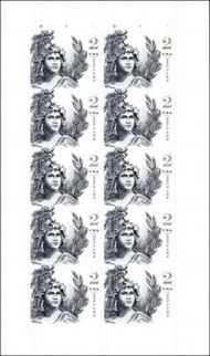 5296 2 Statue of Freedom Mint Sheet of 10 5296sh