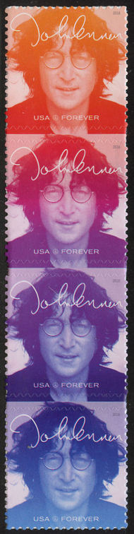 5312-15 Forever John Lennon Mint Strip of 4 5312-5nh