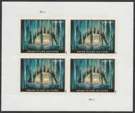 5430 26.35 Grand Island Ice Caves Express Mail Mint Sheet of 4 5430sh