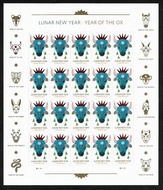 5556 Forever Lunar New Year Of The Ox Mint Sheet of 20 5556sh