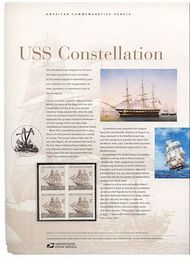 3869 37c USS Constellation Commemorative Panel CAT 715  c715