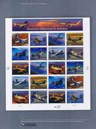 3916-25 37c Aviation Sheet Commemorative Panel CAT 740 CP740