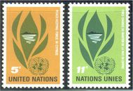 UNNY 139-40 5c-11c Peace-Cyprus UN New York F-VF Mint NH NY0139-40