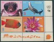 UNNY 1162-1165 1.15 Endangered Species Inscription Block unny1162-5ib