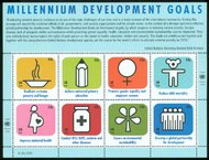 UNNY 995 44c Millennium Goals Souvenir Sheet ny995ss