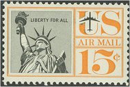 C 58 15c Liberty, Original F-VF Mint NH c58nh