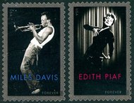 4692-3 Forever Edith Piaf  Miles Davis Mint Pair 46923nh