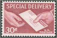 E21 30c Special Delivery letter  Hands F-VF NH Plate Block of 4 e21pb