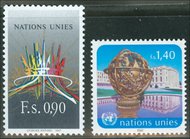 UNG 152-53  90c-1.40 fr. Definitives UN Geneva Mint NH ung152