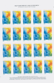 B5 (Forever+11c) Breast Cancer Research Semi Postal Sheet of 20 b5sh