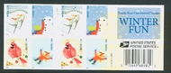 4940ai Forever Winter Fun Mint NH Imperf Dbl Sided Booklet 4937-40ai