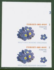 4987i Forever Forget-Me-Not Mint Imperf Vertical Pair 4987ivp
