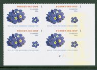 4987 Forever Forget-Me-Not Mint Plate Block 4987pb