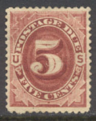 J 25 5c Bright Claret 1891 Postage Due AVG-F Unused j25ogavg