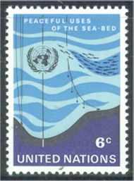 UNNY 215 6c Peaceful Uses of Sea UN Mint NH Single unny215