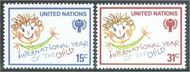 UNNY 310-11 15c- 31c Year of the Child .UN New York Mint NH unny310