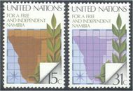 UNNY 312-13 15c-31c Namibia United Nations NH Inscription block unny312ib